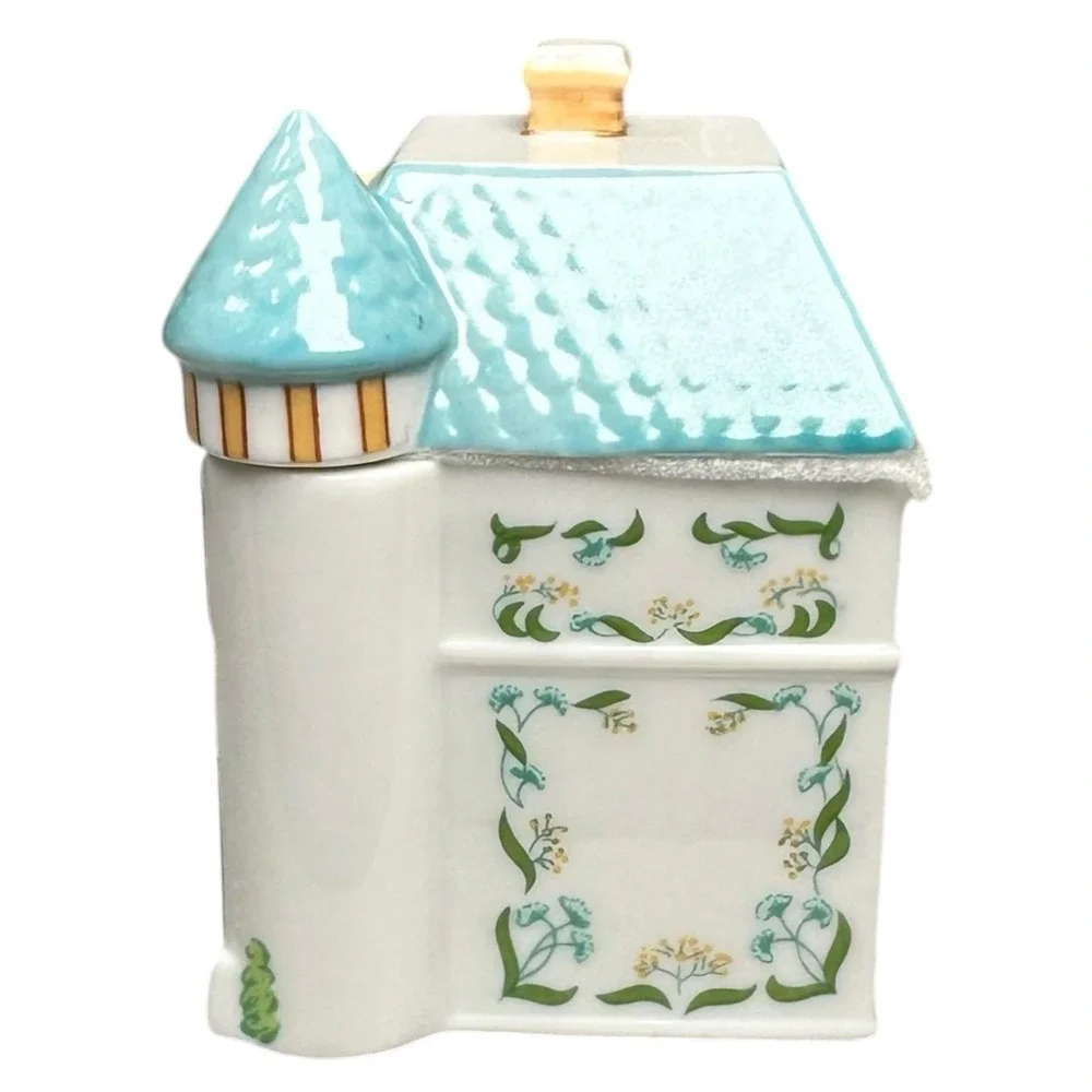 Vintage The Lenox Spice Village Parsley House Jar Fine Porcelain With Foam 1989